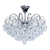 MW-Light 232017506 Lustre Magnifique Design Baroque en Métal couleur Chrome Brillant décoré de Pampilles Boules en Cristal pour Salon Salle de Séjour Chambre 6x60W E14