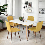 Furniture-R France Maddie Table à manger rectangulaire, pour 2 à 4 personnes, design scandinave, pieds en bois de hêtre massif laqué, , 110 x 70 x 74 cm