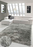 Merinos Tapis Precious Shaggy Scintillement en Gris Größe 160x230 cm