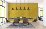Lenni M1-No.3582 Papier peint intissé Motif fleurs Jaune/gris