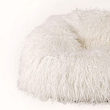 Icon Pouf Classique en Fausse Fourrure, Pouf Gros de Salon, Pouf Fauteuil pour Adultes avec Remplissage