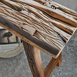 Loberon® Table d'appoint Salinquas - Bois de sal revalorisé - H/L/P env. 65/50/20 cm - Marron Vieilli