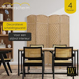LW Collection Paravent 4 Panneaux Marron 170x160cm - Paravents de Chambre à Coucher - cloison