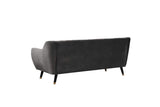 Mobilier Déco. Canapé 3 Places Velours Gris Louise