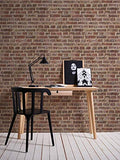 Papier peint brique pierre imitation Tapisserie couloir 302191 30219-1 Lutèce Authentic Walls | Beige/crème/Marron/Rouge | Rouleau (10,05 x 0,53 m) = 5,33 m²