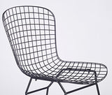 LMC Harry Zanguidi inspiré Noir en Fil métal Chaise de Salle à Manger Galette de Chaise Cafe Restaurant