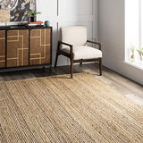 nuLOOM tissé à la Main Rigo Jute Tapis Zone Tapis, Naturel, 9' x 12'