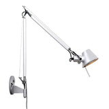 NIUYAO Lampe Applique Murale Bras-Long Réglable Eclairage Décorative-Argent