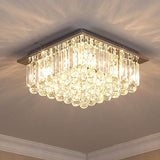 Saint Mossi Moderne Design K9 Cristal Gouttelette Lustre Éclairage LED Plafonnier Plafond Luminaire Suspension Luminaire pour Salle à Manger Salle De Bains Chambre Salon 9 * G9 40 x 40 x 18 c