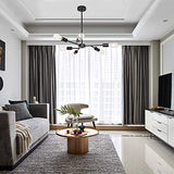 Pendentif Lumière Moderne Noire Satellite Suspension Industrielle Métal Lampe Suspensions Salle à Manger Lustre-6 Lumière