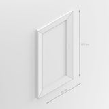 Mobili Fiver, Miroir Mural rectangulaire, Cadre Frêne Noir, Giuditta 110, 110 x 65 x 3,5 cm, Mélaminé/Verre, Made in Italy