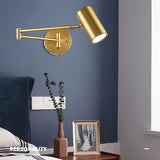 Winlams Applique murale à LED Applique murale intérieure moderne Lampe de chevet Lampe pliante Lampe d'étude simple Lumière chaude (Black) WD180