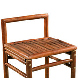 Festnight 5pcs Table Haute de Bar avec 4 Tabouret en Bambou Marron