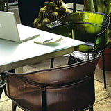 Kartell Papyrus fauteuil transparent rouge orangé