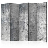 decomonkey | Paravent repliant XXL 225x172 cm | cloison pour séparer Une Piece | Impression sur Le Papier intissé 100% décoratif Opaque Foto en Bois avec Interieur Impression Mur de Pierre Gris