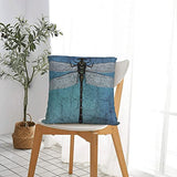 Housse De Coussin Libellule 437, Housse Coussin Taie d'oreiller Housses Coussin Decoratif Canapé Chaise Maison Salon Chambre Décoration, 45x45cm