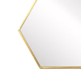 Black Velvet Studio Miroir Mural Mirror Round Mural décoratif, métal, rotin Naturel, Style Ethnique, Nordique, pour Salle de Bain ou Hall d'entrée, Coleur d'or, 26x30x1 cm.