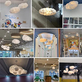 Créatif 3D Nuage Pendentif Lumière PVC Coton Nuage Abat-Jour Lustre Nuage Plafonnier Plafonnier Pour Salle À Manger, Salon, Centre Commercial