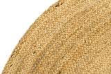 HAMID Tapis Jute Naturel - Alhambra Rond Tapis 100% Fibre de Jute (Naturel, 200x200cm)