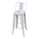 vidaXL 2 Tabourets de Bar Hauts Blanc Chaise de Bar Haute Tabourets Bar Mobilier de Bar