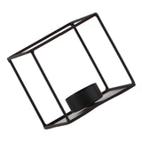 F Fityle Chandelier Géométrique en Métal Style Nordique 3D Porte-Bougie de Mariage Décoration de Maison - Noir - Taille 3_20x12x12cm