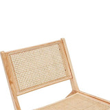 HOMIFAB Fauteuil Lounge en Bois Massif et cannage - Zuma