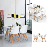 Furniture-R France Maddie Table à manger rectangulaire, pour 2 à 4 personnes, design scandinave, pieds en bois de hêtre massif laqué, , 110 x 70 x 74 cm