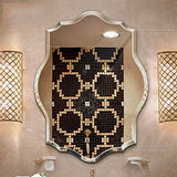 L.TSN Miroir Mural décoratif Moderne biseauté - Miroir argenté HD sans Cadre - Miroir à Coller - pour Couloir de Salon de Chambre à Coucher de Salle de Bain (Taille: 45 Fois; 60 CM)