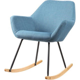 Paris Prix - Fauteuil à Bascule Design Cullman 89cm Bleu