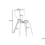 Beliani Chaise de Salle à Manger - siège Design Couleur Bois foncé - Queens