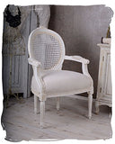 ROYAL MÉDAILLON FAUTEUIL LOUIS XVI STYLE FILET BLANC PALAZZO EN EXCLUSIVITÉ