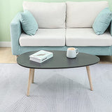 ShiShi Lot de 2 Table Basse Gigogne Scandinave, Table d'appoint Assis sur Le Sol, Table de Salon avec Peids en Hêtre, Tables Gigogne en Bois, Table Basse Moderne (Blanc 98×64×40 cm, Gris 88×48×34 cm)