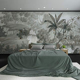 YFXGSTLI Tropical Feuilles De Banane Murale Papier Peint Paysage pour Salon Salle D'Étude Photo Papier Peint Peintures Murales W350xH256cm