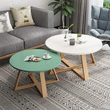 Tables en Bois Massif, Fin Balcon Simple Petite Table Ronde Meubles de Salon Tables Sofa Hôtel Appartement Tables Basses (Color : Black, Size : 50 * 40CM)