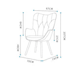 LH Meuble rembourré de Salon de Chaise de Sofa d'accoudoir Confortable Confortable de Tissu d'accent, Lin capitonné de Bouton de Fauteuil Confortable Moderne (Color : Gray)