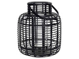 Hübsch Lot de 2 lanternes en bambou Noir