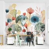 Papier peint adhésif - Wild Flowers In Summer I - Mural Carré 240 x 240 cm