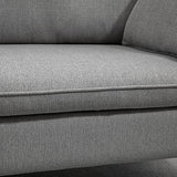 HOMCOM Canapés 2 Places Design Contemporain avec Coussins oreillers en Tissu de Lin et Pieds en Bois d'hévéa 200 x 87 x 95 cm Gris Clair