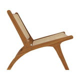 Rendez vous déco - Fauteuil - Kilka - Fauteuil 1 Place en Teck avec Assise et Dossier en Tressage Cannage - L.65 cm x P. 76 cm x H.69,5 cm - 9 kg