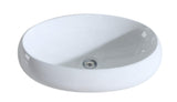 Eridanus, Vasque à Poser Ovale Lavabo Salle de Bain en Céramique Lave-Mains L60*L40*H15cm, Série MALIE-B