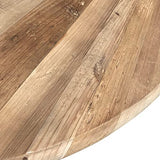 INTENSE DECO Table Ronde Extensible en Bois Massif Héloïse Bois Naturel et Pied Naturel