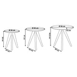 Beliani Tables Basses - Lot de 3 Tables d'appoint Noir Vegas
