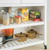SoBuy FKW74-WN îlot de Cuisine Buffet Séparateur de Cuisine Desserte de Cuisine à roulettes Meuble de Rangement pour Cuisine et Salon avec 2 tiroirs et 2 étagères