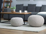 Beliani - Pouf - Conrad - 40 x 25 cm, Gris Clair