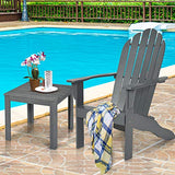 Costway Chaise de Jardin Extérieur Adirondack en Bois Résistant aux Intempéries avec Dossier Incurvé Charge Max. 170KG pour Jardin/Patio/Pelouse et Terrasse