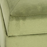 Lolahome Banc coffre en velours et métal vert de 83 x 40 x 43 cm