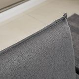 HOMCOM Fauteuil de Salon Assise revêtement synthétique avec accoudoir Structure en Acier Charge Max. 150 Kg 65,5l x 85P x 85H cm Gris