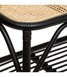 Atmosphera - Banc en Rotin Noir et Cannage Naturel