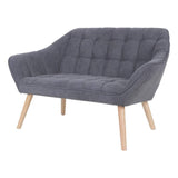 Zons OSLO Canapé en suédine gris, Bois, Anthracite, 1