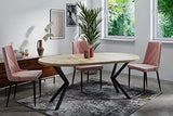 WFL GROUP Table à Manger Extensible Ronde - Table Style Loft avec Pieds en Métal - 100 à 180 cm - Table Carré Style Industriel pour Le Salon - Compacte - Chêne Sonoma - 100 cm